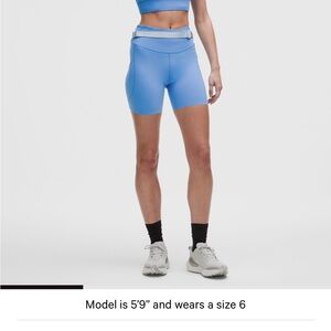 NWT Lululemon Athletica Fast and Free High Rise Short 6” Sz 8 Sold Out Pool Blue